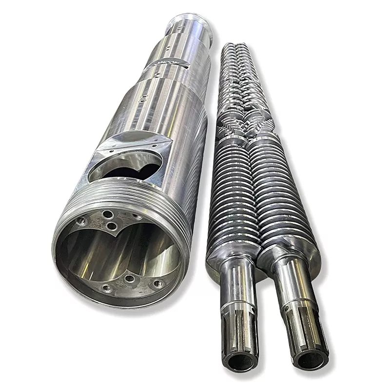 Bimetallic مخروطي ٽوئن اسڪرو